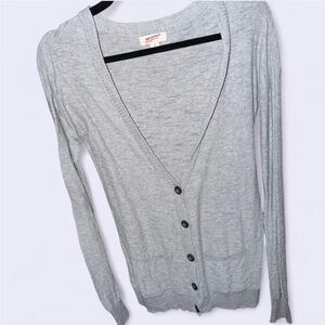 Arizona Women's Gray Cardigan Sweater